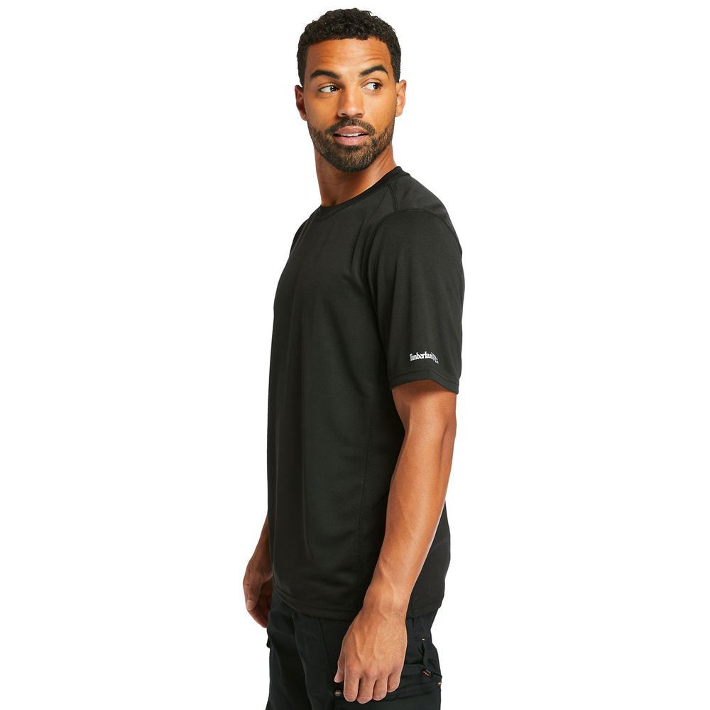 Timberland Μπλουζάκια Ανδρικα Μαυρα - Pro® Wicking Good Short Sleeve - Greece 5764038-IA